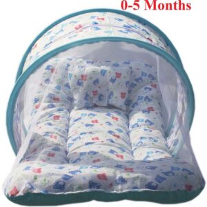 NAGAR INTERNATIONAL Blue Mixed Cotton Mosquito Net