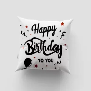 White Polyester Gifting Printed Cushion