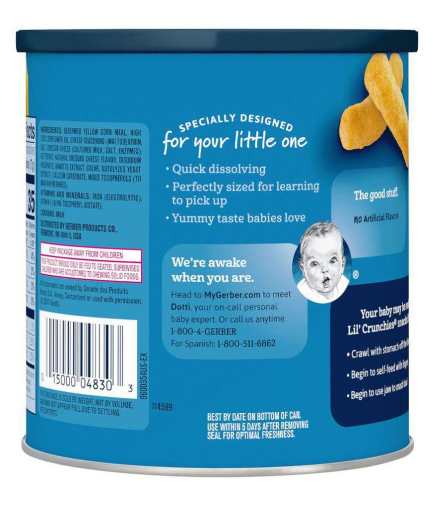 Gerber Baby Food MILD CHEDDAR Infant Cereal for 6 Months + ( 42 gm )