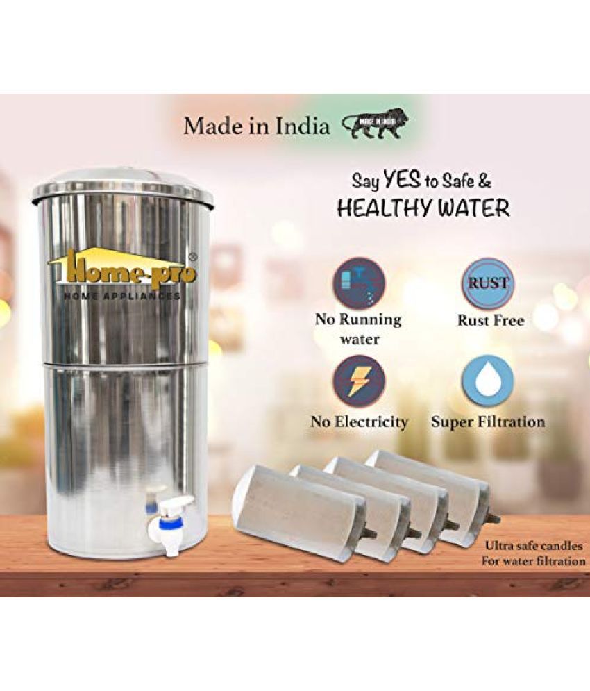 HomePro - Stainless Steel None Electric Water Filter