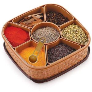 Masala Rangoli Box Dabba for Keeping Spices