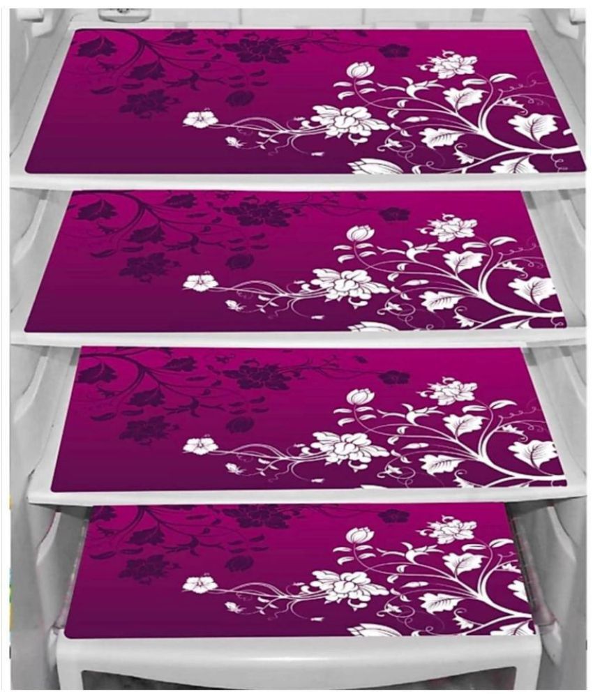 HOMETALES - Multicolor PVC Fridge Mats ( Pack of 6 )