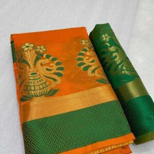 Handloom Blue,SkyBlue Cotton Silk Saree