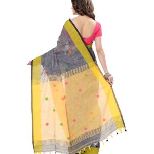 Desh Bidesh Yellow Bengal Handloom Saree - Single