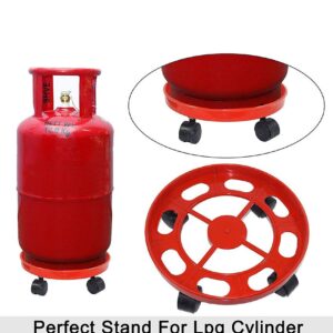HOMETALES Plastic Gas Cylinder Trolleys (1U)