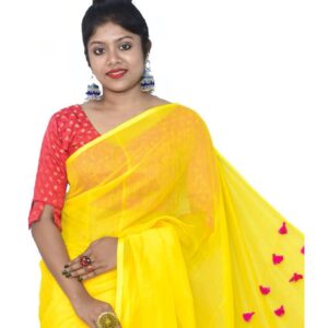 Handloom Green Cotton Silk Saree