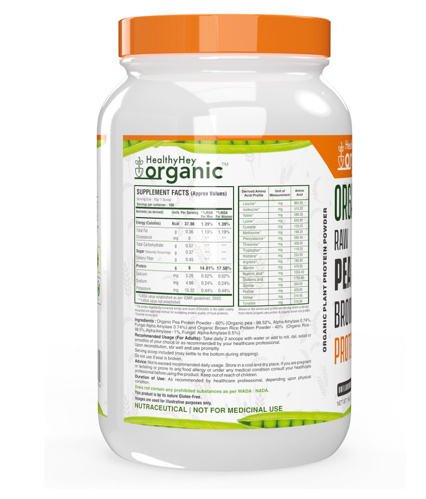 HealthyHey Organic Raw Pea & Brown Rice