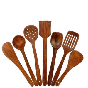 KC Wooden Cooking Spatula & Serving Spoon Non-Stick Kitchen