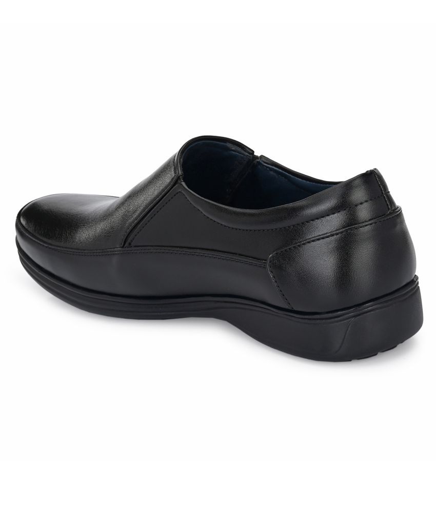 Leeport - Black Men's Slip On Formal Shoes