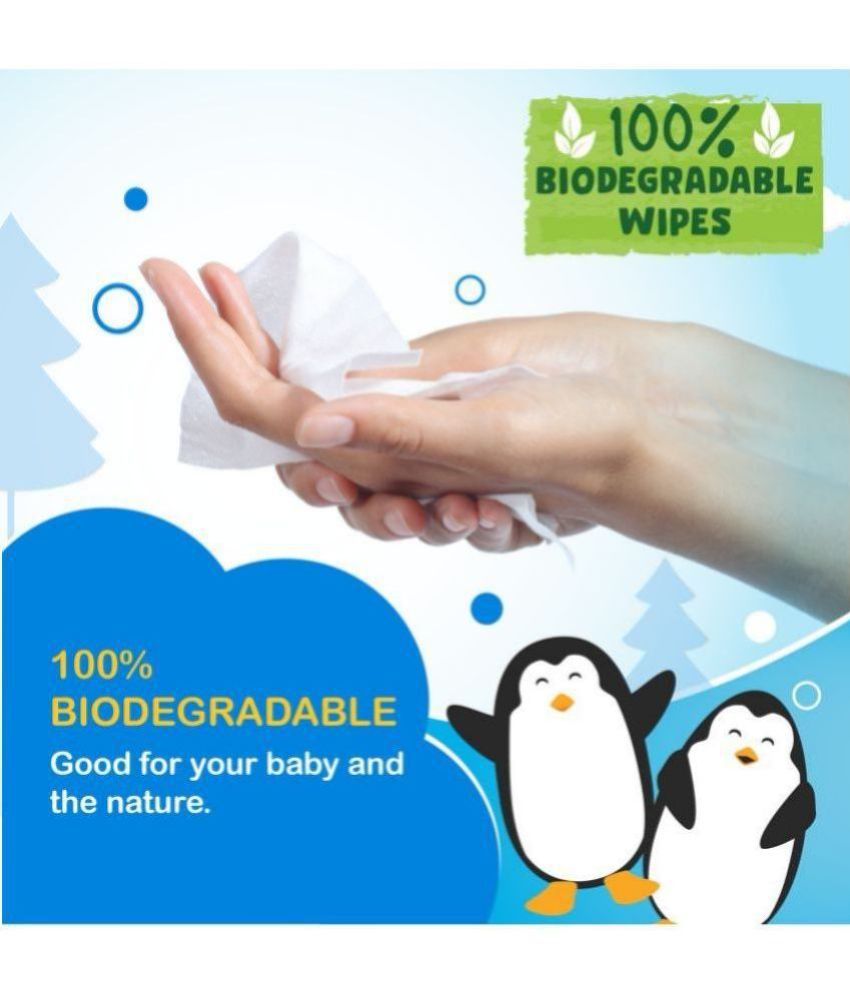 Niine Cottony Soft Biodegradable Baby Wipes with LID