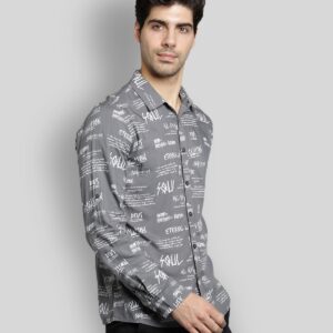 NUEVOSPORTA - Grey Cotton Blend Slim Fit Men's Casual Shirt ( Pack of 1 )