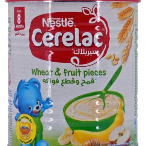 Nestle Cerelac Wheat & Fruit Pieces Infant Cereal for 6 Months + ( 400 gm )