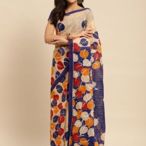 Rangita Women Nature Printed Pure Cotton Saree