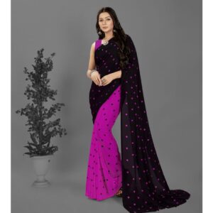 Anand Sarees - Purple Georgette Saree